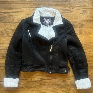 Black motorcycle style jacket